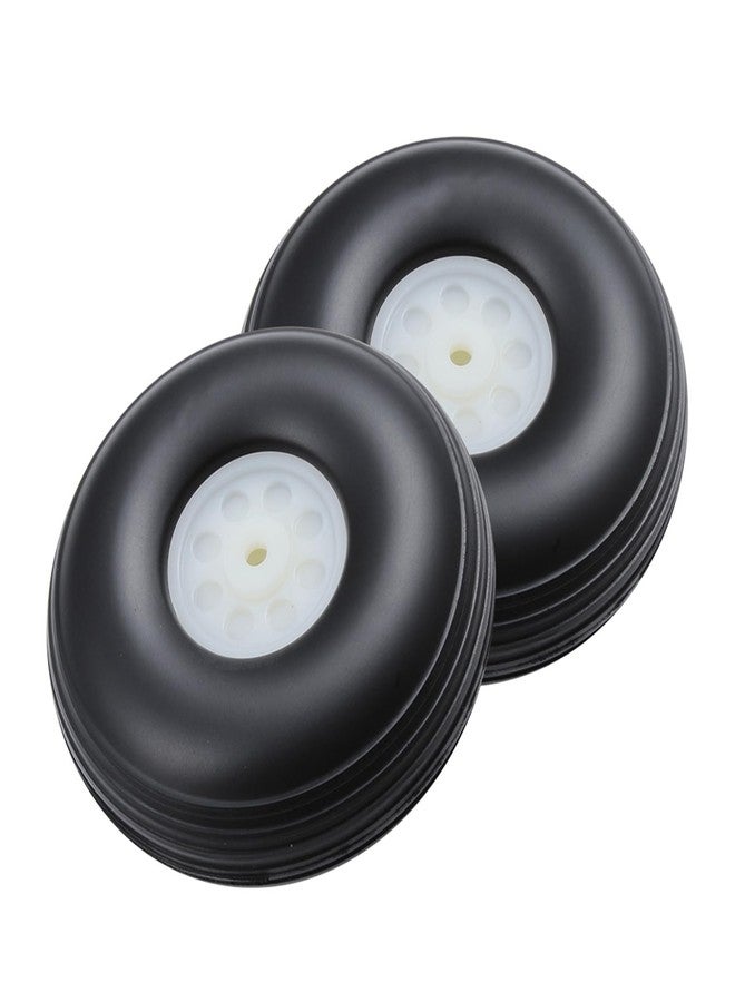 AllinRC 2.5" Rubber RC Airplane Tire and Wheel with Plastic Hub Sets for RC Model Aircraft(2PCS) - Image 5